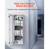 image:imageVEVOR Structured Media Enclosure 28Inch Recessed inWall Media Box with Cover WallMount Cable Management Box Kit Structured Wiring MultiMedia Cabinet ColdRolled Steel for TV Home TheaterWhiteEnclosure  Vented Door