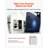 image:imageVEVOR Structured Media Enclosure 28Inch Recessed inWall Media Box with Cover WallMount Cable Management Box Kit Structured Wiring MultiMedia Cabinet ColdRolled Steel for TV Home TheaterWhiteEnclosure  Cover