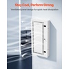 image:imageVEVOR Structured Media Enclosure 28Inch Recessed inWall Media Box with Cover WallMount Cable Management Box Kit Structured Wiring MultiMedia Cabinet ColdRolled Steel for TV Home TheaterWhiteEnclosure  Vented Door