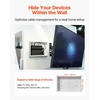 image:imageVEVOR Structured Media Enclosure 28Inch Recessed inWall Media Box with Cover WallMount Cable Management Box Kit Structured Wiring MultiMedia Cabinet ColdRolled Steel for TV Home TheaterWhiteEnclosure  Cover