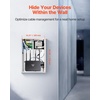 image:imageVEVOR Structured Media Enclosure 28Inch Recessed inWall Media Box with Cover WallMount Cable Management Box Kit Structured Wiring MultiMedia Cabinet ColdRolled Steel for TV Home TheaterWhiteEnclosure  Cover