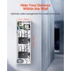 image:imageVEVOR Structured Media Enclosure 28Inch Recessed inWall Media Box with Cover WallMount Cable Management Box Kit Structured Wiring MultiMedia Cabinet ColdRolled Steel for TV Home TheaterWhiteEnclosure  Cover