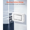 image:imageVEVOR Structured Media Enclosure 28Inch Recessed inWall Media Box with Cover WallMount Cable Management Box Kit Structured Wiring MultiMedia Cabinet ColdRolled Steel for TV Home TheaterWhiteEnclosure  Cover