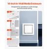 image:imageVEVOR Structured Media Enclosure 28Inch Recessed inWall Media Box with Cover WallMount Cable Management Box Kit Structured Wiring MultiMedia Cabinet ColdRolled Steel for TV Home TheaterWhiteEnclosure  Cover
