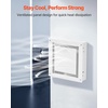 image:imageVEVOR Structured Media Enclosure 28Inch Recessed inWall Media Box with Cover WallMount Cable Management Box Kit Structured Wiring MultiMedia Cabinet ColdRolled Steel for TV Home TheaterWhiteEnclosure  Cover