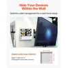 image:imageVEVOR Structured Media Enclosure 28Inch Recessed inWall Media Box with Cover WallMount Cable Management Box Kit Structured Wiring MultiMedia Cabinet ColdRolled Steel for TV Home TheaterWhiteEnclosure  Cover