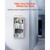 image:imageVEVOR Structured Media Enclosure 28Inch Recessed inWall Media Box with Cover WallMount Cable Management Box Kit Structured Wiring MultiMedia Cabinet ColdRolled Steel for TV Home TheaterWhiteEnclosure  Cover