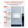 image:imageVEVOR Structured Media Enclosure 28Inch Recessed inWall Media Box with Cover WallMount Cable Management Box Kit Structured Wiring MultiMedia Cabinet ColdRolled Steel for TV Home TheaterWhiteEnclosure  Cover