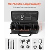 image:imageVEVOR Studio Equipment Trolley Case 3583 x 1181 x 14 in  91 x 30 x 355 cm Rolling Camera Bag Carrying Bag with Wheels Straps Padded Compartment Handle for Light Stands Tripods Telescopesblack body with orange