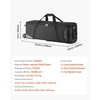 image:imageVEVOR Studio Equipment Trolley Case 3583 x 1181 x 14 in  91 x 30 x 355 cm Rolling Camera Bag Carrying Bag with Wheels Straps Padded Compartment Handle for Light Stands Tripods Telescopesblack body with orange