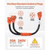 image:imageVEVOR Y Splitter Adapter Cord 50 Amp NEMA 1450 4 Prong 240V Splitter for RV and EV NEMA 1450P to Dual 1450R Outlets with Grip Handle Heavy Duty 6381 STW Wire Outdoor RV Power Extension Cord1450PDual 1450R