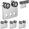 image:imageVEVOR 4 Wheel Trolley Assembly Rollers 4 Pcs 1100 lbs Load Dual Bearing Trolley Assembly for 158 Wide and All 158 or Taller Strut Channel Heavy Duty Sliding Track System for Warehouse Garage