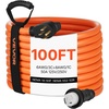 image:imageVEVOR 50 Amp Generator Cord 50 Feet 125250V RV Power Cord NEMA 1450P to SS250R with Twist Lock Grip Handle Heavy Duty 6AWG3  8AWG1 Generator Cable for RV Camper Generator to House Orange100 ft