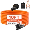 image:imageVEVOR 50 FT 30 Amp Dryer Extension Cord 3Prong NEMA 1030P to 1030R 10AWG STW Pure Copper 125250V 7500W Heavy Duty Power Cable for EV Charging Laundry Room Home Garage ETL ListedOrange