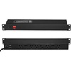 image:imageVEVOR 8 Outlet Horizontal 1U Rack Mount PDU Power Strip for Network Server Racks Surge Protection amp Overload Protection 110125V15A with 6ft 14AWG Power Cord8 OutletIndividual Switches