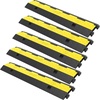 image:imageVEVOR Cable Protector Ramp 5 Packs 2 Channels Speed Bump Rubber Modular Humps Rated 11000 LBS Load Capacity Protective Wire Cord Ramp Driveway Rubber Traffic Speed Bumps Cable Protector  Traffic Speed Bump Modular Interlocking Connection Protective Wire Cord Rubber Ramp Driveway with PVC FlipOpen Top Cover