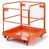 image:imageVEVOR Forklift Man Basket 366 x 366 in Forklift Safety Cage  with 4 Wheels For Aerial Work Lifting Loader and Warehouses 1200 lbs Capacity Work Platform with Mesh Panel and Drain Hole
