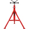 image:imageVEVOR HeavyDuty VHead Pipe Stand for 1812 Pipes Supporting  2500 lbs Load Capacity 2852 Height Adjustment Folding amp Portable Design for Pipe Threading Cutting Grooving Welding