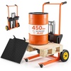 image:imageVEVOR Hydraulic Material Lift Winch Stacker 450 lbs Load Capacity 354 Max Lifting Height Pallet Truck Dolly with Fork Lift Table Foldable amp Portable Pallet Jack Table Cart Orange amp Black