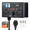 image:imageVEVOR Manual EV Charging Switch NEMA 1030 Splitter Switch for Dryer amp EV 24A Max 240V Manual Power Distribution with Circuit Breaker RealTime Display HandOperated Selector Plug and Play ETLNEMA 1430 1430R  1450R