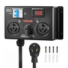 image:imageVEVOR Manual EV Charging Switch NEMA 1030 Splitter Switch for Dryer amp EV 24A Max 240V Manual Power Distribution with Circuit Breaker RealTime Display HandOperated Selector Plug and Play ETLNEMA 1030 Dual 1030R
