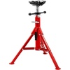 image:imageVEVOR V Head Pipe Stand with 4Ball Transfer 2500LBS Capacity with Adjustable Height 28  52 Portable Folding Pipe Stand for 18 to 12 Inch Pipes Supporting