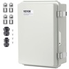 image:imageVEVOR WeatherResistant Junction Box Dimensions 1693x1299x709 inches Crafted from ABS Plastic with a Secure Hinged Lid and Stainless Steel Lock IP67 Rated for Ultimate Dust and Water Protect1693x1299x709