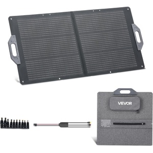 image:imageVEVOR 100W Foldable Solar Panel 24 HighEfficiency Portable Monocrystalline Solar Panel Charger with MC4 Output USBA TypeC amp DC Ports IP65 Waterproof for Power Stations Camping Hiking Trips100W