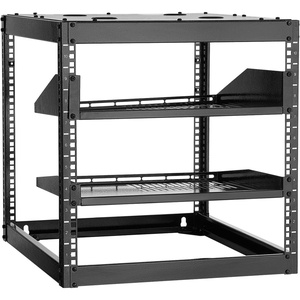 image:imageVEVOR 16U Open Frame Server Rack amp Network Rack Wall Mounted or Floor Standing Heavy Duty 4 Post with 2PCS Vented 1U Shelves amp Mounting Hardware Holds All 19 Networking IT Equipment AV Gear10U Server Rack