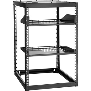 image:imageVEVOR 16U Open Frame Server Rack amp Network Rack Wall Mounted or Floor Standing Heavy Duty 4 Post with 2PCS Vented 1U Shelves amp Mounting Hardware Holds All 19 Networking IT Equipment AV Gear16U Server Rack