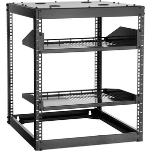 image:imageVEVOR 16U Open Frame Server Rack amp Network Rack Wall Mounted or Floor Standing Heavy Duty 4 Post with 2PCS Vented 1U Shelves amp Mounting Hardware Holds All 19 Networking IT Equipment AV Gear12U Server Rack
