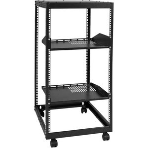 image:imageVEVOR 20U Open Frame Server Rack 2340 Adjustable Depth Free Standing or Wall Mount Network Server Rack 4 Post AV Rack with Casters Holds All Your Networking IT Equipment AV Gear Router Modem20U