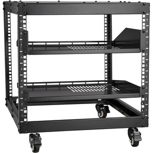image:imageVEVOR 20U Open Frame Server Rack 2340 Adjustable Depth Free Standing or Wall Mount Network Server Rack 4 Post AV Rack with Casters Holds All Your Networking IT Equipment AV Gear Router Modem9U