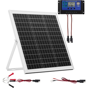 image:imageVEVOR 30W 12V Solar Panel Battery Charger Solar Battery Trickle Charger Maintainer with Intelligent MPPT Controller amp Adjustable Mount Bracket IP67 Waterproof for Car Boat RV Motorcycle Trailer20W