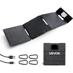 image:imageVEVOR 30W Foldable Solar Panel Charger 16BB NType Monocrystalline Solar Panel 24 Efficiency UltraLight Portable with USBA USBA QC30 amp TypeC Ports for Camping Backpacking Phones Tablets30W