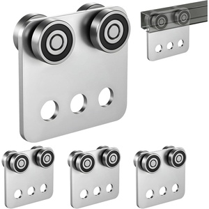 image:imageVEVOR 4 Wheel Trolley Assembly Rollers 4 Pcs 1100 lbs Load Dual Bearing Trolley Assembly for 158 Wide and All 158 or Taller Strut Channel Heavy Duty Sliding Track System for Warehouse Garage