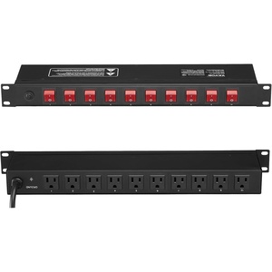 image:imageVEVOR 8 Outlet Horizontal 1U Rack Mount PDU Power Strip for Network Server Racks Surge Protection amp Overload Protection 110125V15A with 6ft 14AWG Power Cord10 OutletIndividual Switches
