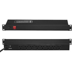 image:imageVEVOR 8 Outlet Horizontal 1U Rack Mount PDU Power Strip for Network Server Racks Surge Protection amp Overload Protection 110125V15A with 6ft 14AWG Power Cord8 OutletIndividual Switches