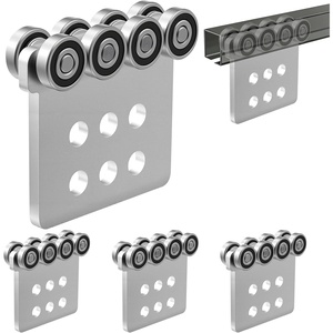 image:imageVEVOR 8 Wheel Trolley Assembly Rollers 4 Pcs 3000 lbs Load Dual Bearing Trolley Assembly for 158 Wide and All 158 or Taller Strut Channel Heavy Duty Sliding Track System for Warehouse Garage