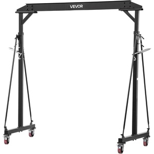 image:imageVEVOR Adjustable Gantry Crane 2200 lbs Capacity Portable Shop Lift Hoist with 957 to 1429 Height Adjustable Locking Wheels Steel Construction for Factory Warehouse Auto Repair Frame Only2200 lbs