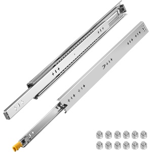 image:imageVEVOR Drawer Slides 24inch 1 Pair Locking Drawer Slides 250lbs Load Capacity Side Mount Ball Bearing 3Fold Full ExtensionOld