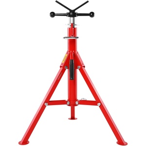 image:imageVEVOR HeavyDuty VHead Pipe Stand for 1812 Pipes Supporting  2500 lbs Load Capacity 2852 Height Adjustment Folding amp Portable Design for Pipe Threading Cutting Grooving Welding