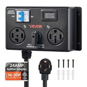 image:imageVEVOR Manual EV Charging Switch NEMA 1030 Splitter Switch for Dryer amp EV 24A Max 240V Manual Power Distribution with Circuit Breaker RealTime Display HandOperated Selector Plug and Play ETLNEMA 1430 1430R  1450R