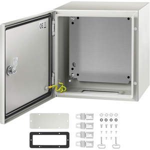 image:imageVEVOR NEMA Steel Enclosure 12 x 10 x 6 NEMA 4X Steel Electrical Box IP66 Waterproof amp Dustproof OutdoorIndoor Electrical Junction Box with Mounting Plate12 x 12 x 8