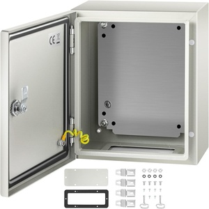 image:imageVEVOR NEMA Steel Enclosure 12 x 10 x 6 NEMA 4X Steel Electrical Box IP66 Waterproof amp Dustproof OutdoorIndoor Electrical Junction Box with Mounting Plate12 x 10 x 6