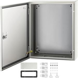 image:imageVEVOR NEMA Steel Enclosure 20 x 12 x 10 NEMA 4X Steel Electrical Box IP66 Waterproof amp Dustproof OutdoorIndoor Electrical Junction Box with Mounting Plate20 x 16 x 6