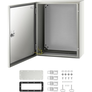 image:imageVEVOR NEMA Steel Enclosure 20 x 12 x 10 NEMA 4X Steel Electrical Box IP66 Waterproof amp Dustproof OutdoorIndoor Electrical Junction Box with Mounting Plate20 x 16 x 8