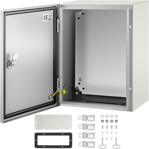 image:imageVEVOR NEMA Steel Enclosure 20 x 12 x 10 NEMA 4X Steel Electrical Box IP66 Waterproof amp Dustproof OutdoorIndoor Electrical Junction Box with Mounting Plate16 x 12 x 8