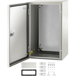 image:imageVEVOR NEMA Steel Enclosure 20 x 12 x 10 NEMA 4X Steel Electrical Box IP66 Waterproof amp Dustproof OutdoorIndoor Electrical Junction Box with Mounting Plate20 x 12 x 10