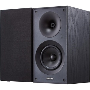 image:imageVEVOR Powered Bookshelf Speakers 25W x 2 Active Studio Monitor Speaker with 55 Inch Woofer BluetoothRCACoaxialOpticalUSBSubwoofer Connection Wooden Enclosure for Record Player Turntable PC525 Inch